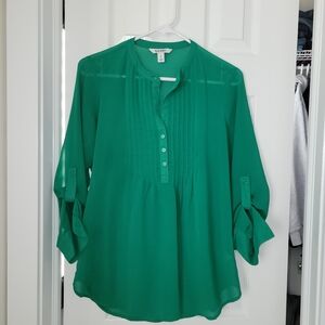 Old Navy Emerald Button-Up Blouse